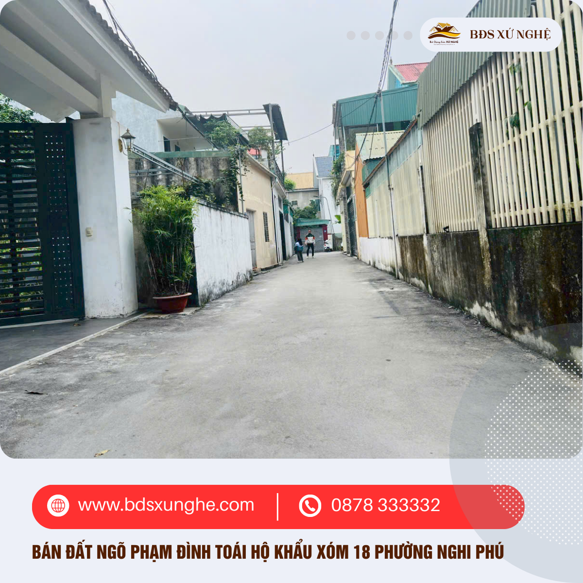Bán Đất tại Ngõ Phạm Đình Toái, Phường Nghi Phú, TP. Vinh – Diện Tích 101m², Giá Cực Tốt Chỉ Từ 2,x Tỷ