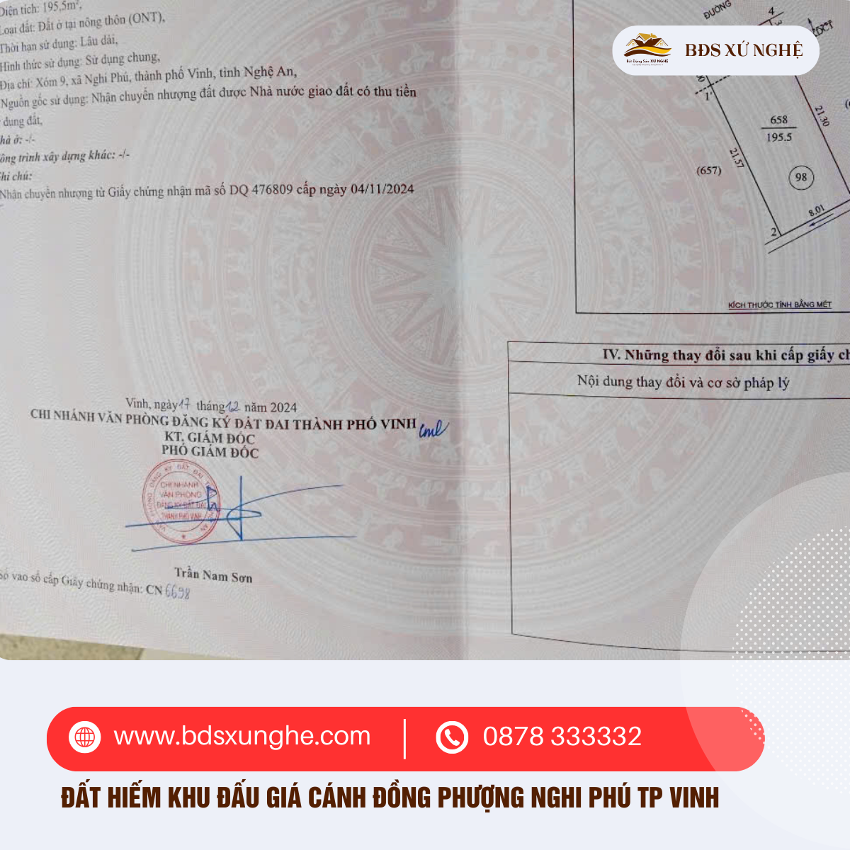 Đất vàng tại khu đấu giá Cánh đồng Phượng – Nghi Phú, TP Vinh: Vị trí đắc địa, giá trị tiềm năng