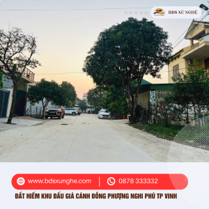 Đất vàng tại khu đấu giá Cánh đồng Phượng – Nghi Phú, TP Vinh: Vị trí đắc địa, giá trị tiềm năng