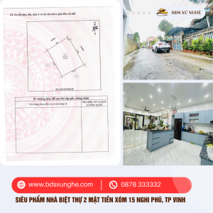 Siêu Phẩm Biệt Thự 2 Mặt Tiền Xóm 15 Nghi Phú, TP Vinh