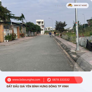 Đất đấu giá Yên Bình, Hưng Đông, TP Vinh | Vị trí đẹp, 142,5m², đường 10m, giá 3 tỷ 2xx