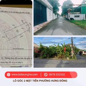 Lô góc 2 mặt tiền phường Hưng Đông