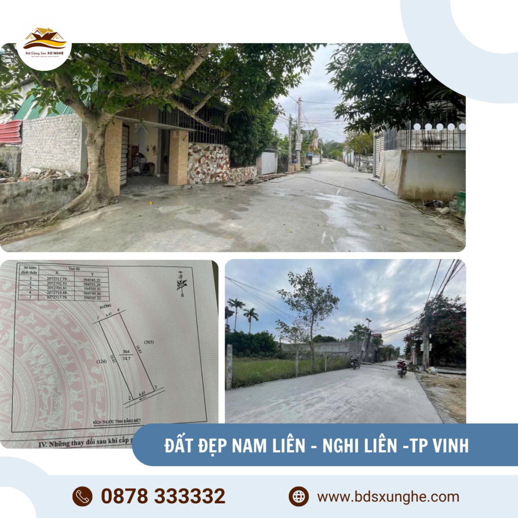 ĐẤT ĐẸP NAM LIÊN - NGHI LIÊN -TP VINH - Khám Phá Tiềm Năng Và Cơ Hội Đầu Tư Bất Động Sản