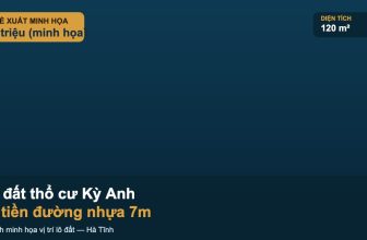 Bán đất thổ cư Kỳ Anh Hà Tĩnh mặt tiền đường nhựa 7m
