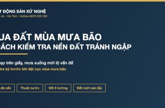 mua đất mùa mưa bão - 4 cách kiểm tra nền đất tránh ngập Nghệ An Hà Tĩnh
