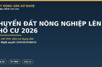 chuyển đất nông nghiệp lên thổ cư 2026 giảm 70% tiền sử dụng đất