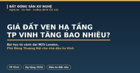 giá đất ven hạ tầng TP Vinh tăng bao nhiêu so với bài học London Thượng Hải