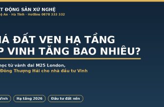 giá đất ven hạ tầng TP Vinh tăng bao nhiêu so với bài học London Thượng Hải