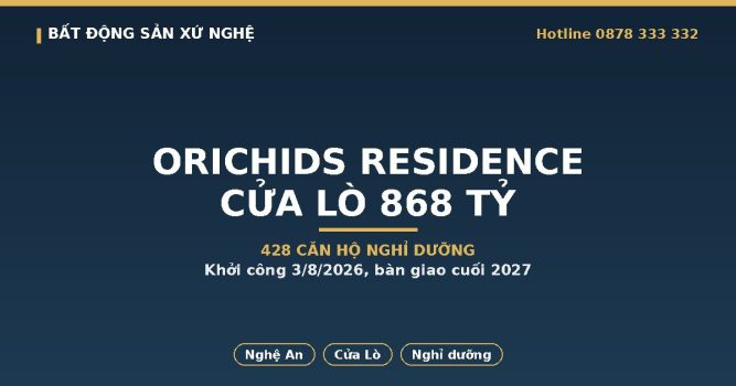 Orichids Residence Cửa Lò tổ hợp căn hộ nghỉ dưỡng 868 tỷ