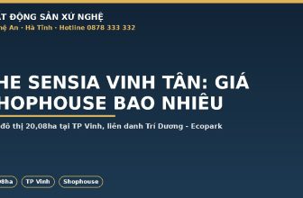 The Sensia Vinh Tân khu đô thị 20,08ha tại TP Vinh