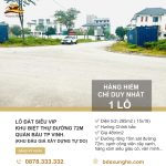 Bán Lô Đất Siêu VIP Khu Biệt Thự Quán Bàu TP Vinh