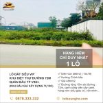 Bán Lô Đất Siêu VIP Khu Biệt Thự Quán Bàu TP Vinh