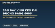 Sân Bay Vinh Kéo Dài Đường Băng 600m: Đất Vinh Hưng, Vinh Phú Đón Sóng Gì